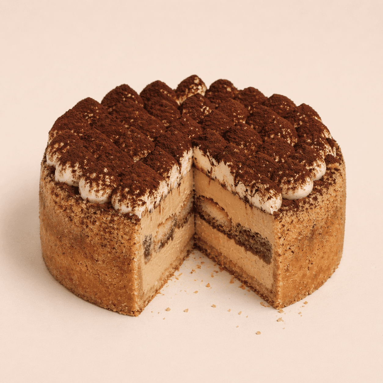 Tiramisu cheesecake, finished